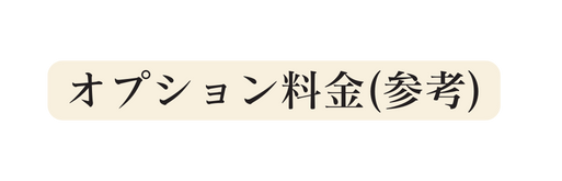 オプション料金 参考