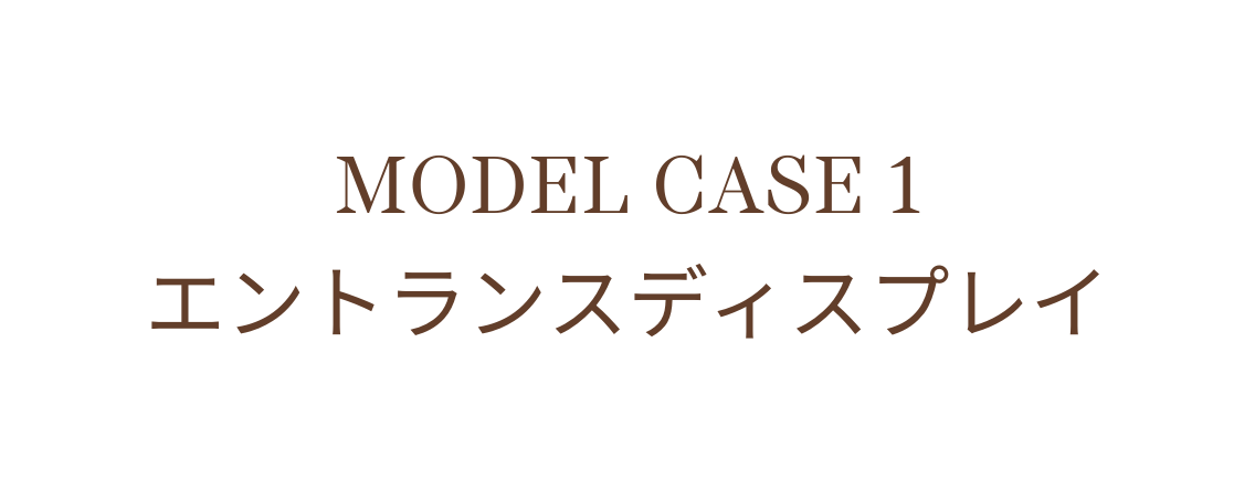 MODEL CASE 1 エントランスディスプレイ